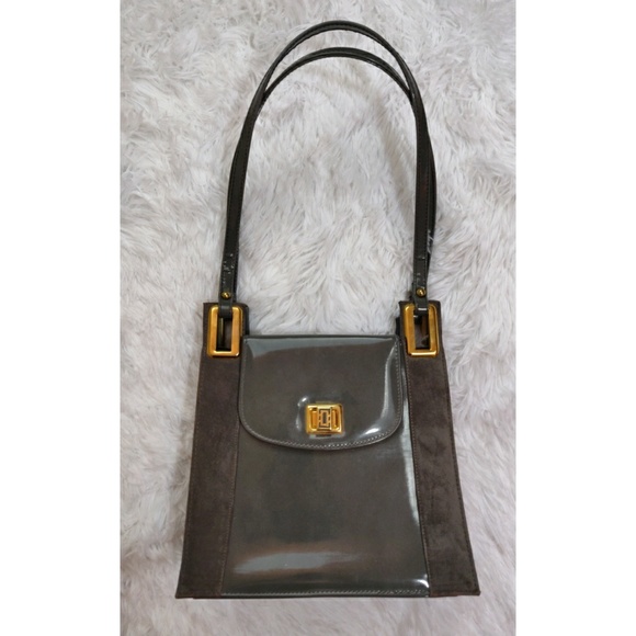 Vintage Purse Suede & Patent Leather 1950's - Picture 3 of 5